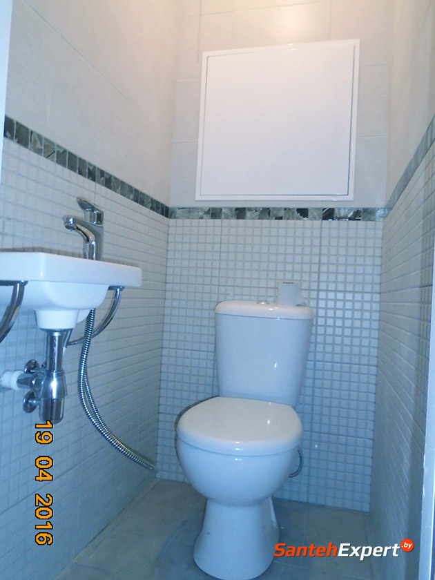 Ремонт ванной комнаты и санузла под ключ в Боровлянах за 13 рабочих дней с разводкой коммуникаций, монтажом электрики, облицовкой плиткой, чистовой установкой сантехнической посуды.